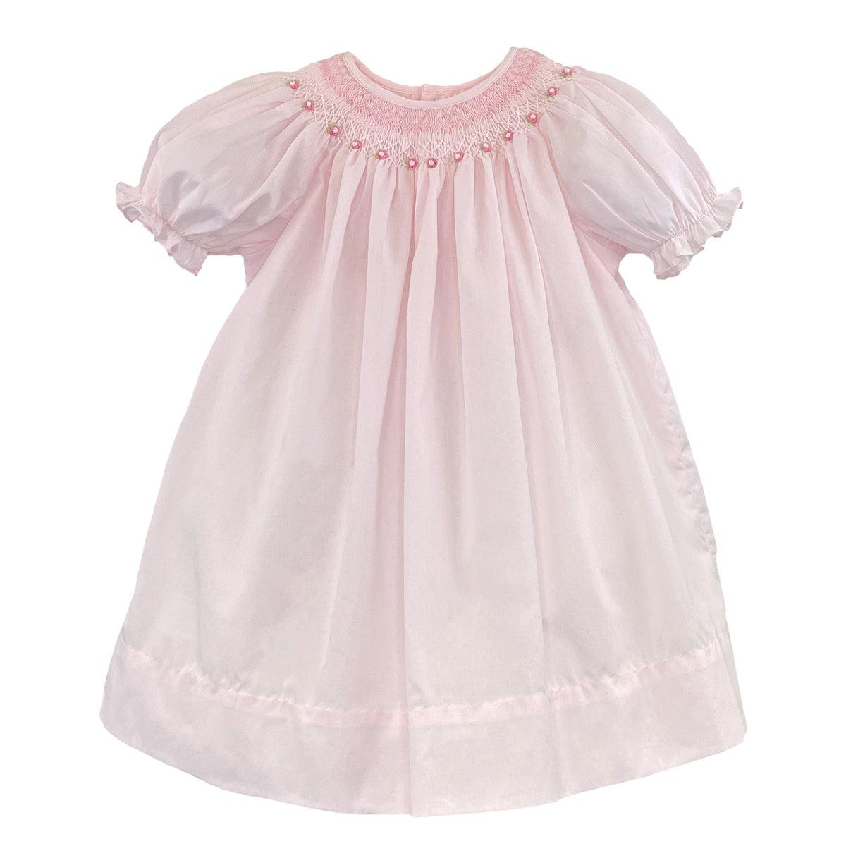 Pink Smocked Bishop Dress