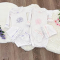 Gracie Claire Heirloom Embroidered Baby Outfit — Personalized Newborn Gown & Sock Set